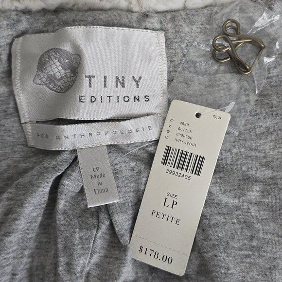 Anthropologie Tiny Editions Glacie Faux Fur Jacket Women's LP Petite - Picture 3 of 16